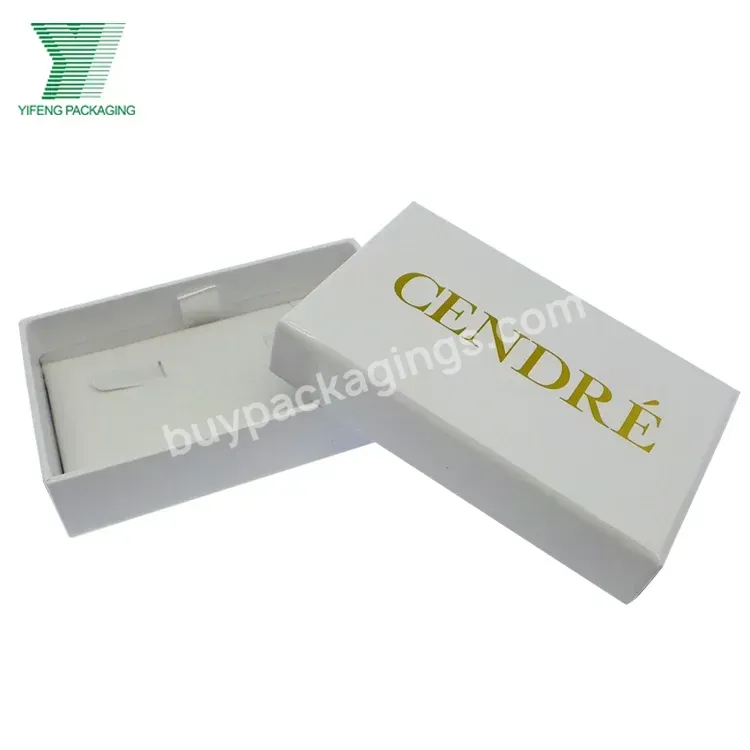 Yi Feng Packaging Custom Design Rigid Packaging White Paper Gift Box With Velvet Insert Customized Insert Gift Boxes With Logo