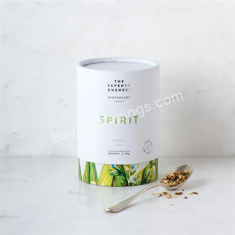 Yifeng Packaging Round Cylinder Tea Blends Kraft Food White Paper Tube Chocolate Boxes Tea Box Packaging With Window - Buy Food Grade Box For Chocolate,Coffee Tea Paper Tube For Tea Blends,Round Food Grade Cardboard Tube.