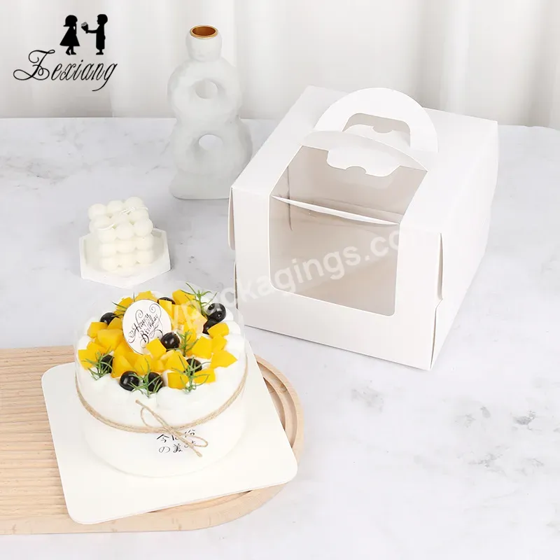 Zexiang Mousse Cake Box Ins Korean Window-opening Birthday Portable Cake Box With Window