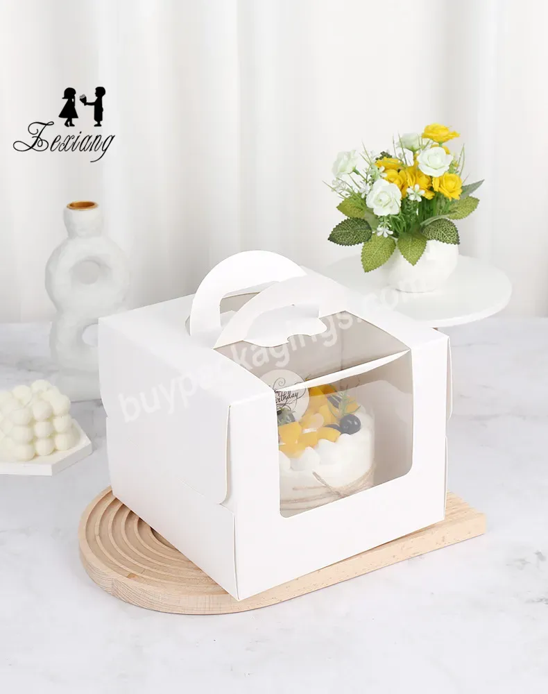 Zexiang Mousse Cake Box Ins Korean Window-opening Birthday Portable Cake Box With Window