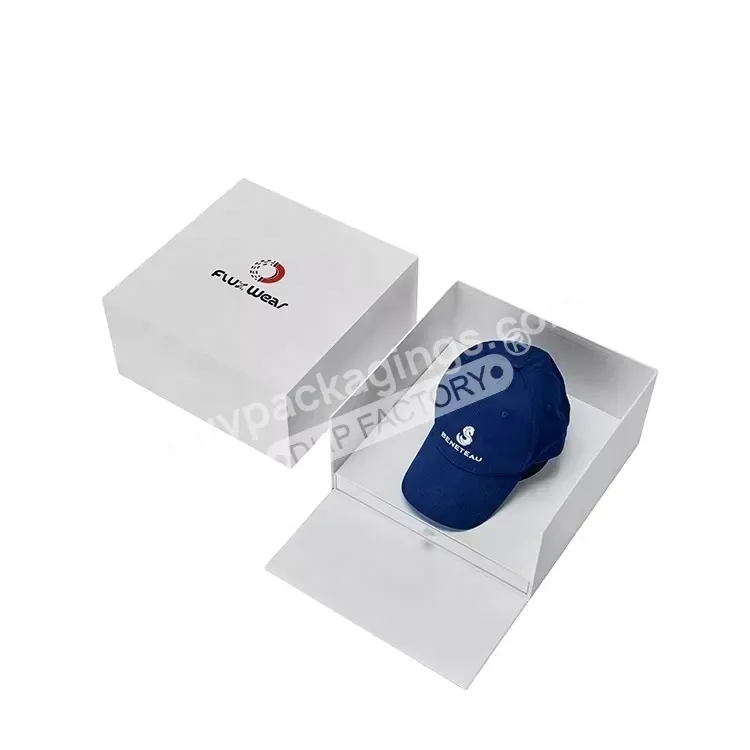 Customized Clothing Cap Packaging Rigid Cardboard Luxury Gifts Display Fedora Hat Paper Box