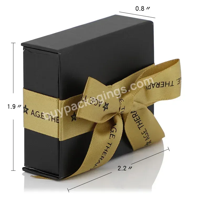 Custom Cardboard Boxes With Yellow Ribbon Black Cardboard Paper Packaging Gift Box