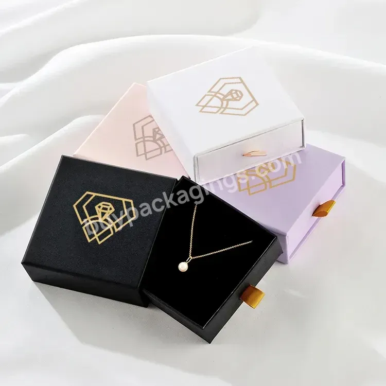 Custom Logo Printed Paper Drawer Packaging Black Luxury Cardboard Jewelry Boxes For Small Business - Buy Paper Drawer Gift Box With Handle Custom Jewelry Boxes With Logo Packaging,Printed Paper Drawer Box Jewelry Box With Light,Jewelry Box Organizer