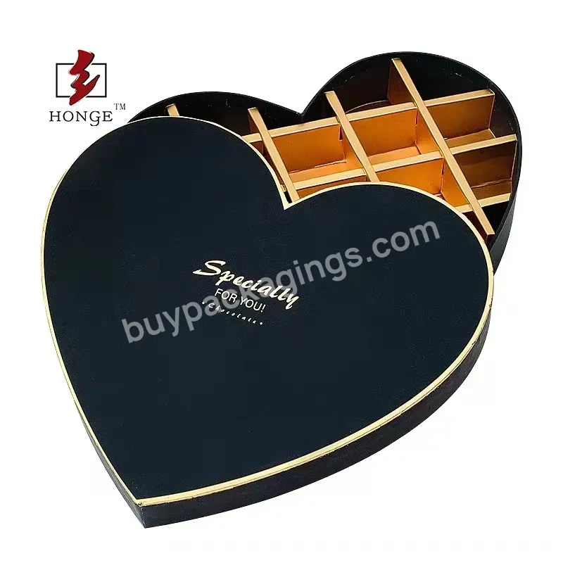 Honge Chocolate Heart Shape Gift Box With Plastic Tray Gift Box For Birthday Day And Valentine's Day