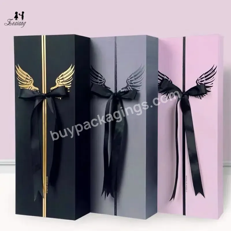 Luxury Angel Wings Roses Flower Gift Box With Ribbon Packaging Flower Box - Buy Luxury Flower Box,Gift Boxes Flower,Flower Gift Box With Ribbon.