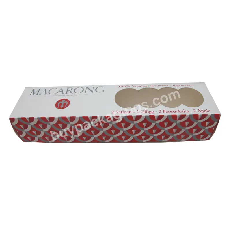 Luxury Custom Christmas Paper Packaging Macaron Gift Box With Separate Clear Lid Macaron Boxes With Clear Window - Buy Macaron Box Packaging,Custom Macaron Box,Macaron Gift Box Handmade Macaron Box Wholesale.