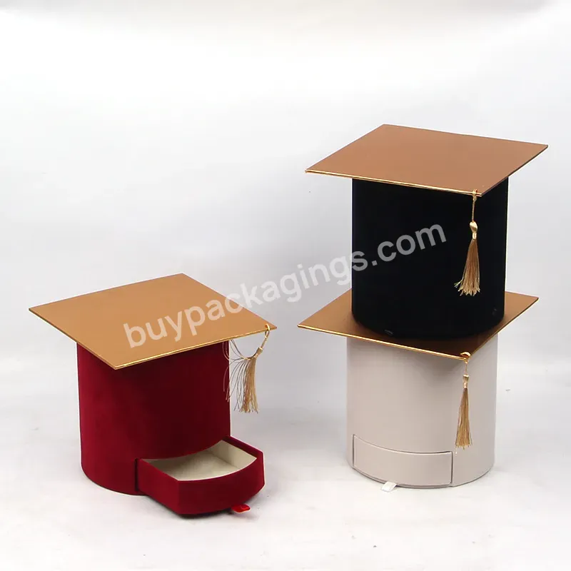 New Chocolate Souvenir Gift Students Doctoral Cap Shaped Drawer Graduation Hat Suede Flower Boxes With Lids - Buy Graduation Flower Boxes Suede Flower Box Flowers Box Round,Graduation Hat Box Flower Box With Lids,Flowers Box Round Doctoral Graduation