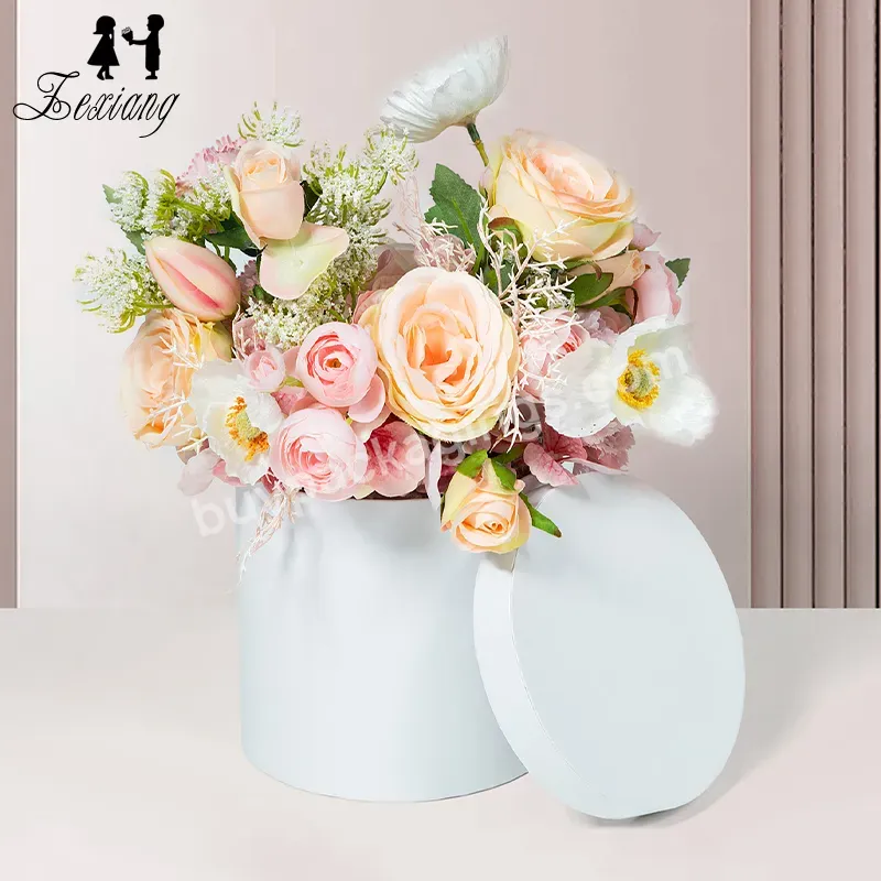 Personality Custom Festival Pure Color Packaging Flower Gift Round Box Factory Hot Sale