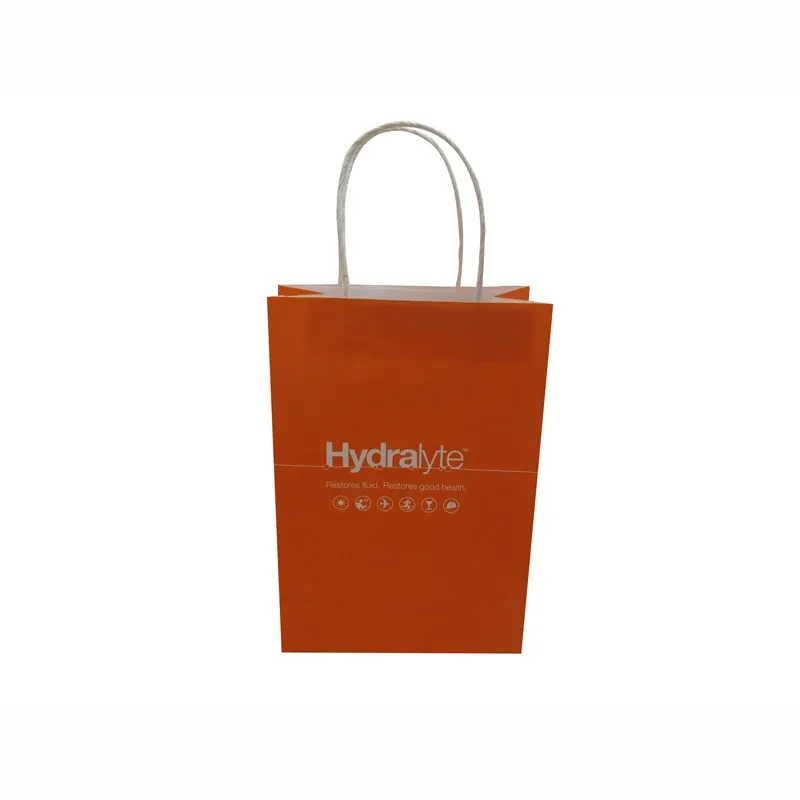 White Kraft Paper Twisted Handle Shopping Carrier Bag With Logo Printed - Buy Handle Shopping Bag,White Kraft Paper Bag,White Kraft Paper Bag With Handle.