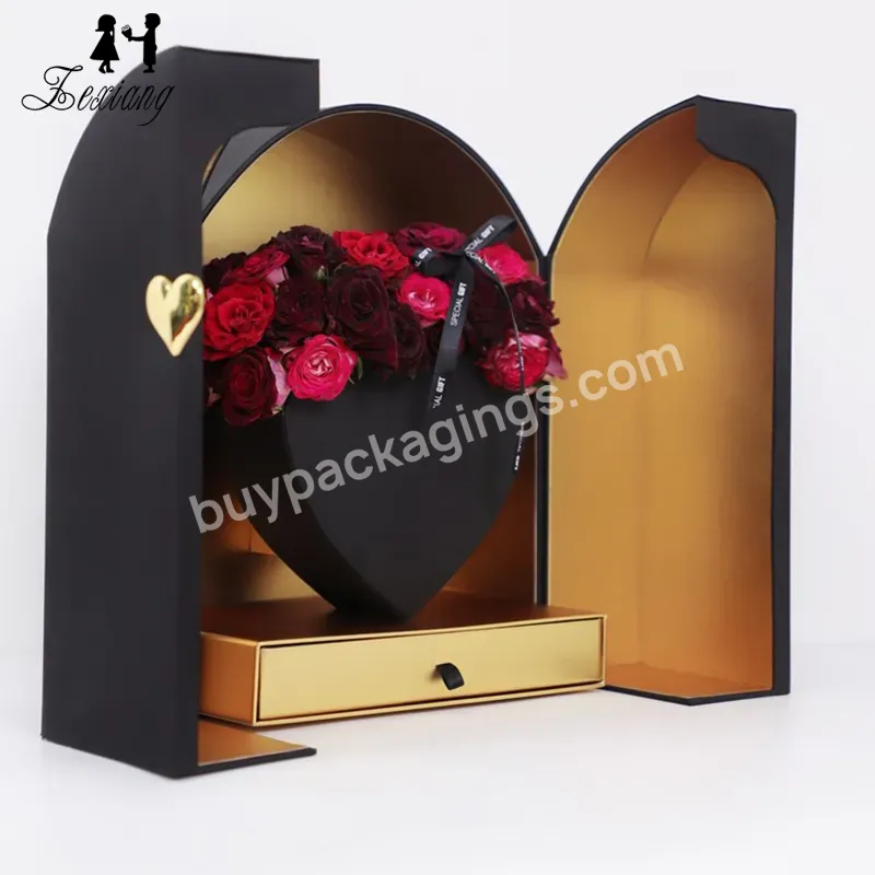 Wholesale Deluxe Boxes Love House Flowers Valentine's Day Gift Packaging Open Window Love Box