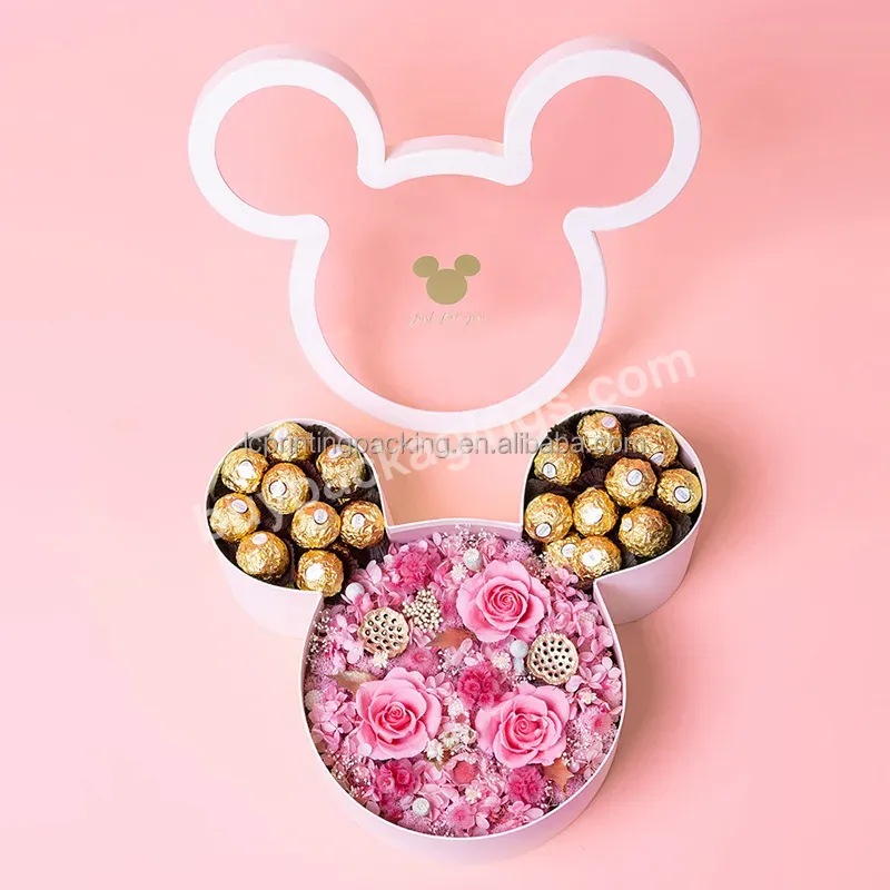 Wholesale Mickey Mouse Shaped Chocolate And Flower Packaging Gift Box For Mother's Day - Buy Mickey Mouse Gift Box For Flower,Gift Box For Valentine's Day,Mothers Day Gift Box 2023.