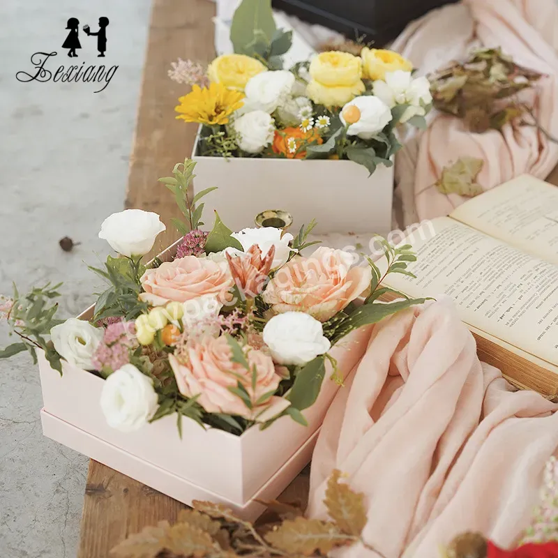 Zexiang Wholesale Korean Plain Colour Square Flower Bouquet Box For Gift - Buy Flower Bouquet Box,Square Flower Bouquet Box,Korean Flower Bouquet Box.