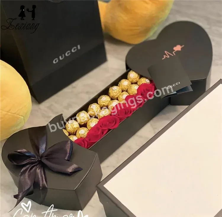 Zexwrap Wholesale Double Heart Creative Gift Chocolate Flower Bouquet Box For Rose - Buy Flower Bouquet Box,Chocolate Packaging Box,Heart Box Flower Gift.