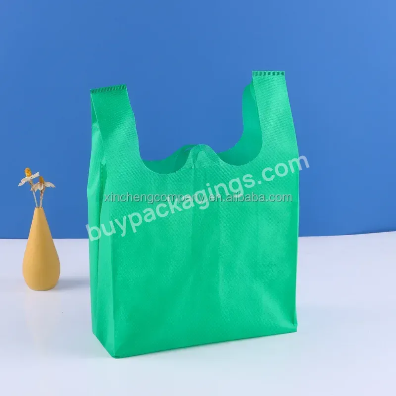 Custom Sublimation Ultrasonic Pp Non-woven Vest Shopping Tote Bags,Eco-friendly Non Woven Shopping Bag Manufacturer