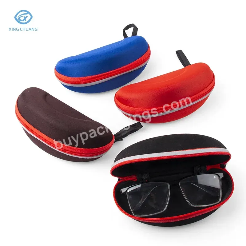 The New Listing Custom Sunglasses Packaging Rigid Case Luxury Eye Wear Packing Soft Fabric Zippered Glasses Boxes