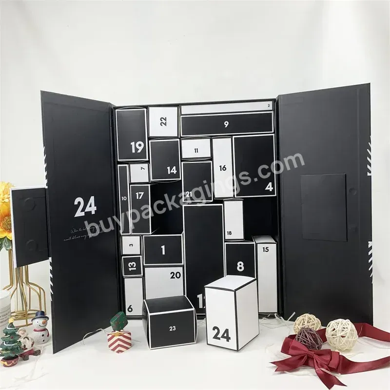 Christmas Advent Calendar Box 2023 24 Days Countdown To Christmas Printed Cardboard Gift Treasure Box With Logo