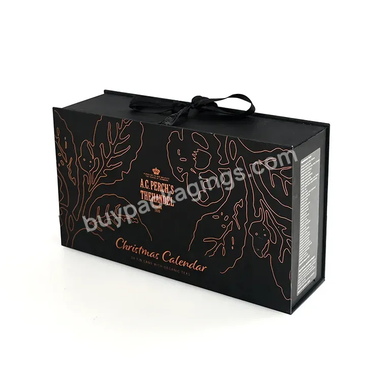 Custom Advent Calendar Empty Luxury Cardboard Paper Gift Beauty Cosmetic Packaging Countdown Christmas Advent Calendar Box