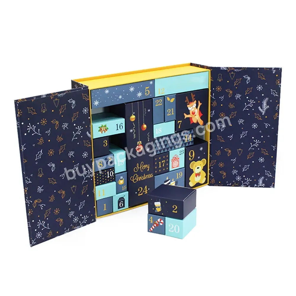 Custom Butterfly Shape Empty Refillable Countdown Calendar With 24 Gift Packaging Boxes Christmas Advent Calendar Box For Kids
