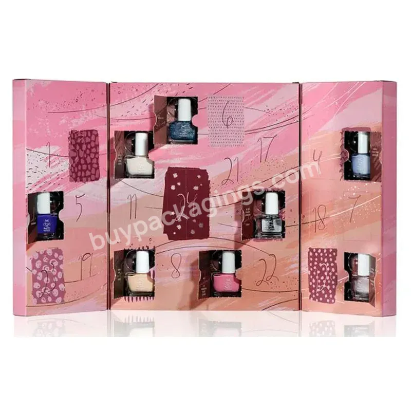 Custom Christmas 24pcs Advent Calendar Cardboard Box Surprise Blind Gift Box For Chocolate Cosmetic
