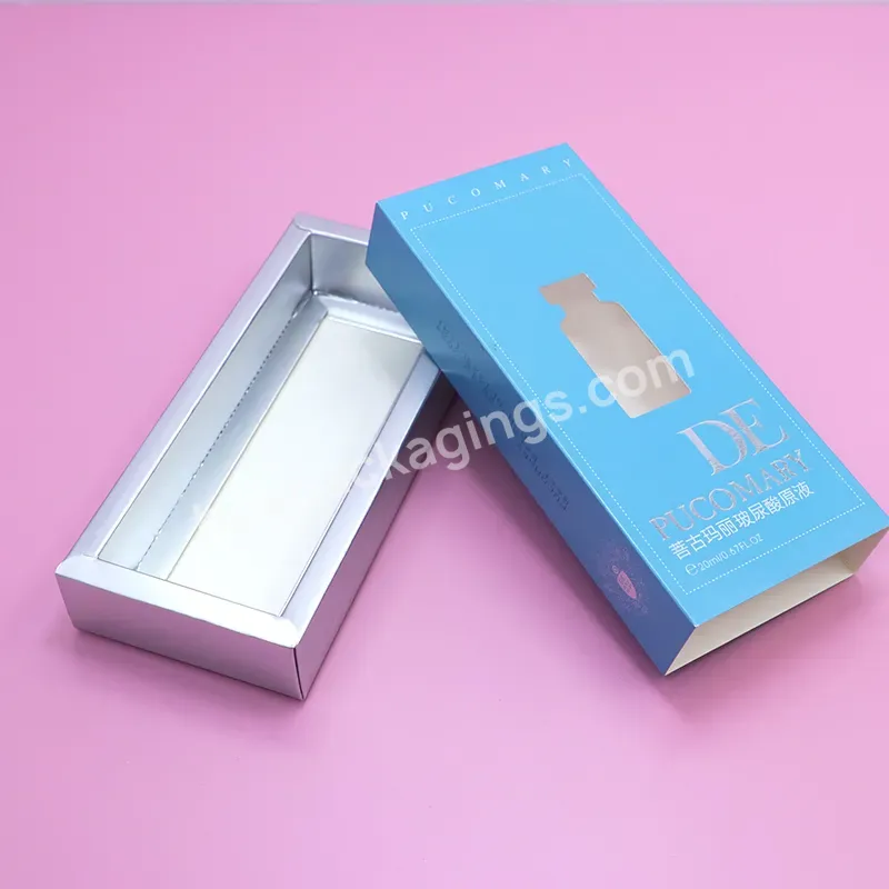 Custom Foldable Pull Out Drawer Essential Oil Packaging Boxes Blister Insert Gift Box With Window For Cosmetic 10ml Drop Bottle - Buy Gift Boxes With Windows,Essential Oil Packaging Boxes,Custom Foldable Pull Out Drawer Essential Oil Packaging Boxes