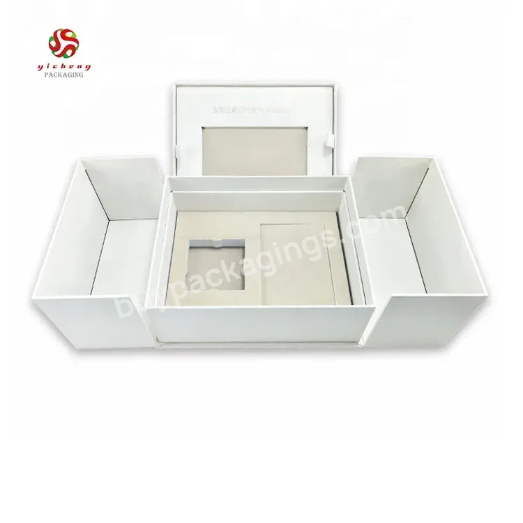 Custom Logo Luxury Design Double Opening Gift Box Perfume Cosmetic Set Packaging With Magnetic Closure