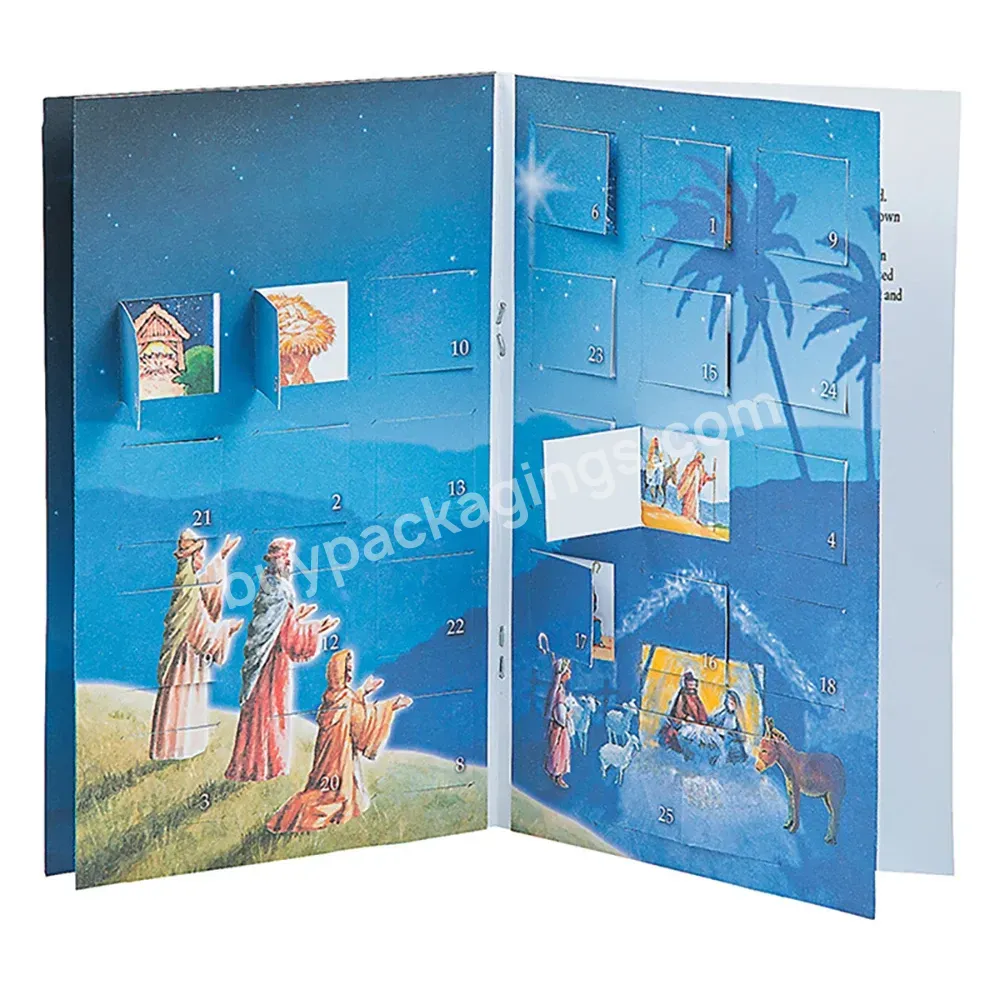Custom Printed Cardboard Paper Chocolate Cosmetic Skin Care Gift Boxes Christmas Muslim Empty Ramadan Advent Calendar Box