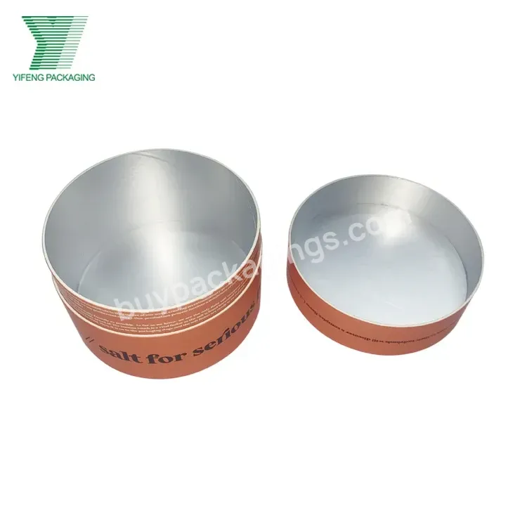 Custom Printed Water Proof Silver Foil Round Gift Boxes Cylinder Box Small Round Cardboard Boxes Wholesale