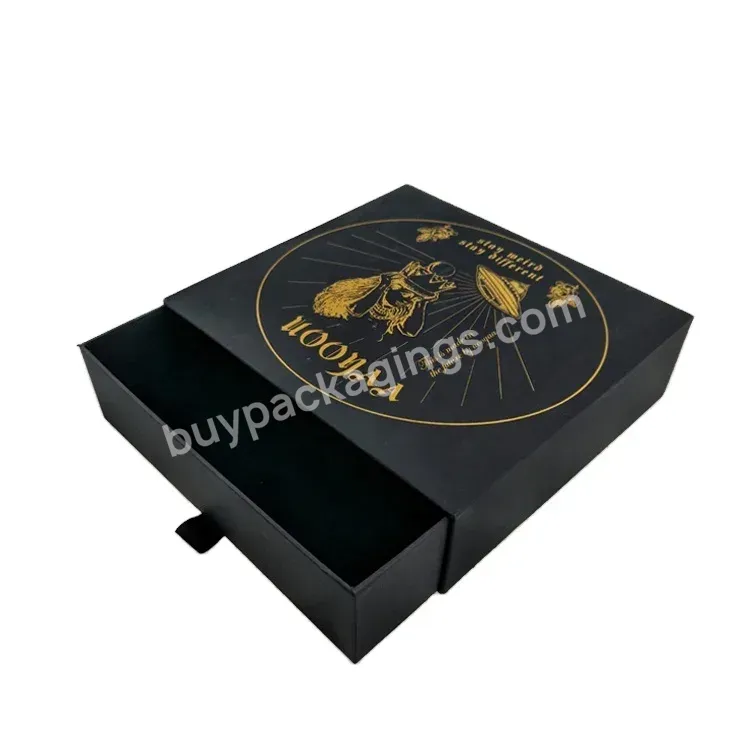 Customize Printing Logo Cardboard Product Packaging Sliding Paper Drawer Boxes With Insert