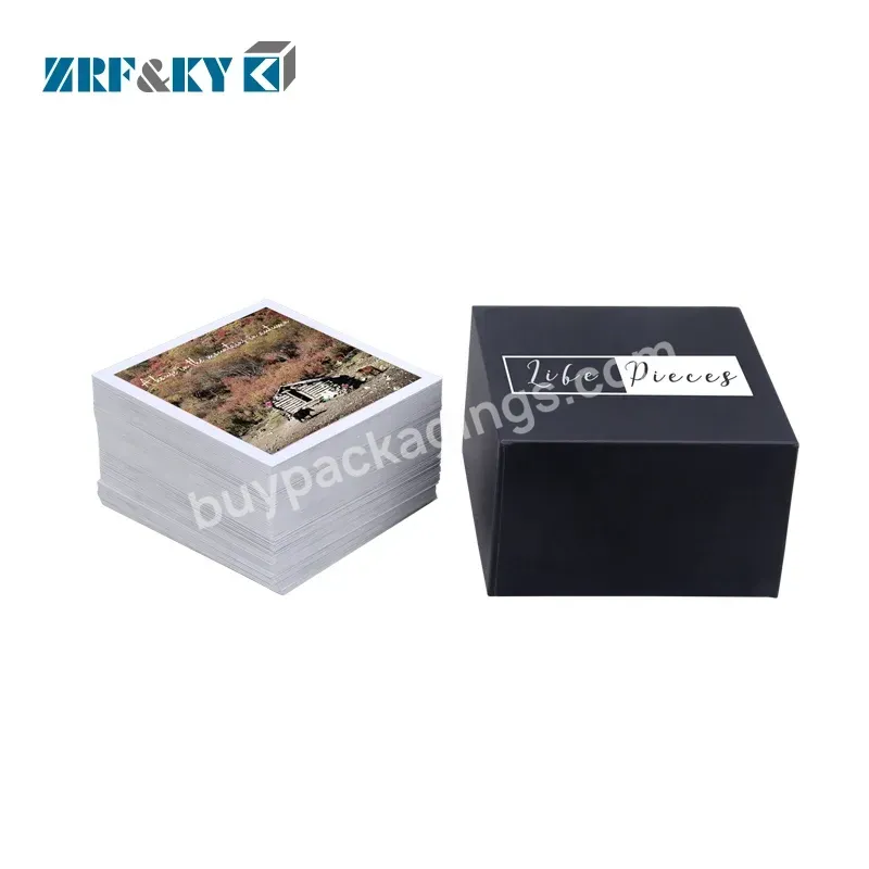 High Quality Customizable Wholesale Custom Fashion Premium Two Parts Matt Pp Lamination Black Handmade Gift Box