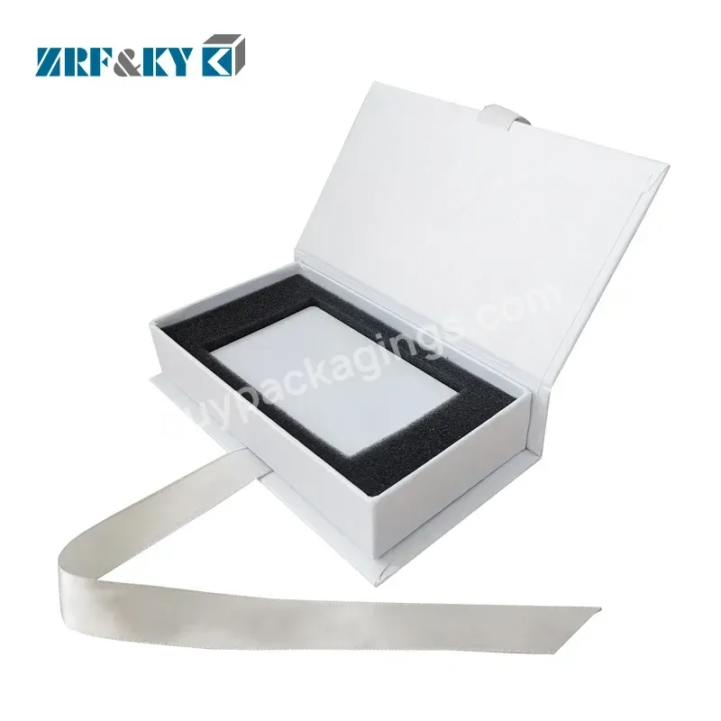 High Quality Wholesale Cheap Magnetic Gift Box White Simple Perfume Bottle Packaging Gift Box With Ribbon Bow