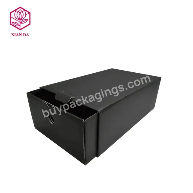 Hot Selling Cheap Price Black Custom Slide Drawer Sneaker Packing Shoes Box