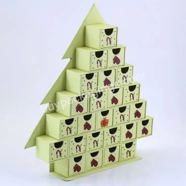 Kid Advent Calendars Beauty Christmas Toy Blank Advent Calendar Packaging Boxes Tree Shaped Merry Christmas Decorative Box - Buy Advent Calendar Christmas Tree Box,Tree Shaped Christmas Decorative Box,Custom Christmas Advent Calendar.