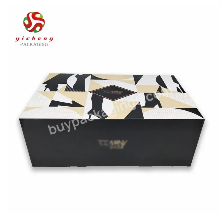 Luxury Cardboard Paper Packaging Folding Drawer Shoes Box With Custom Logo