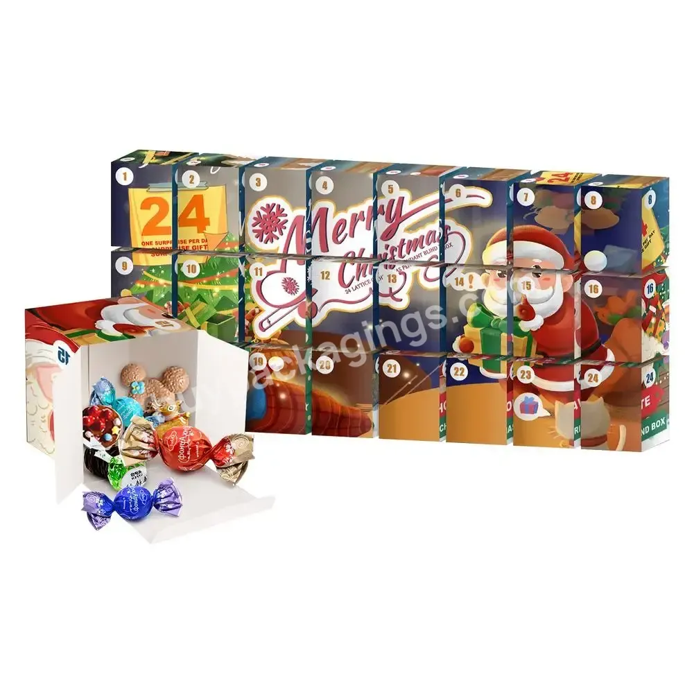 Paperboard Christmas House Design Advent Calendar Box Custom Christmas Advent Calendar Box Advent Calendar Box Gift