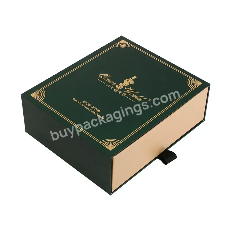 Personalised Luxury Custom Cardboard Paper Drawer Lingerie Box Gift Underwear Packaging Boxes