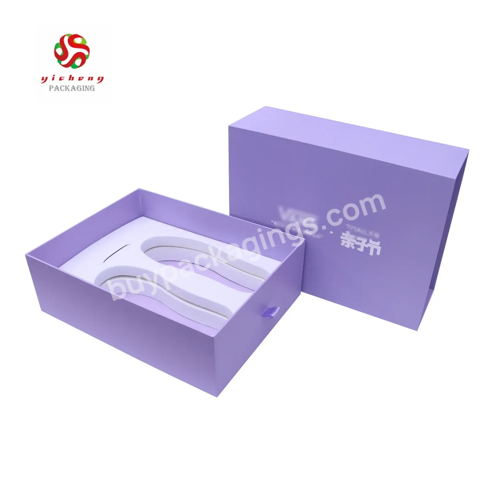 Wholesale Cardboard Clothing Shoes Box Garment Lingerie Gift Packaging Box Sliding Drawer Box With Ribbon