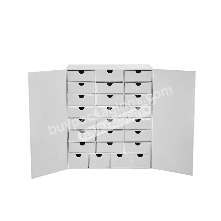 Wholesale Custom Advent Calendar Pop It Cosmetic Make Up Paper Gift Box Advent Calendar Empty Cardboard Box