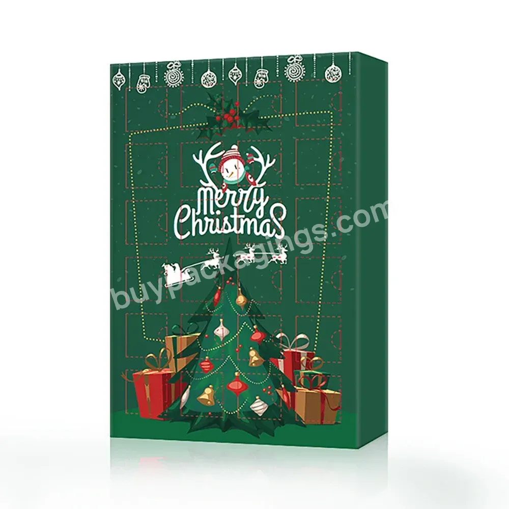 Wholesale Custom Cheap Cardboard Advent Calendar Christmas Box 12 Days Fidget Toy Advent Calendar Box