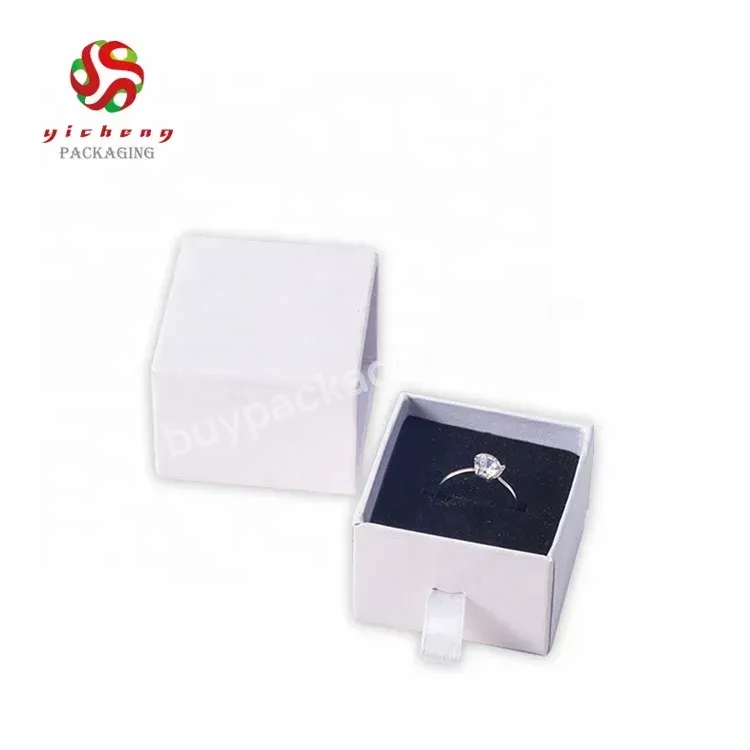 Wholesale Custom Paper Cardboard Drawer Gift Box Luxury White Earring Bracelet Necklace Ring Jewelry Packaging Box With Logo