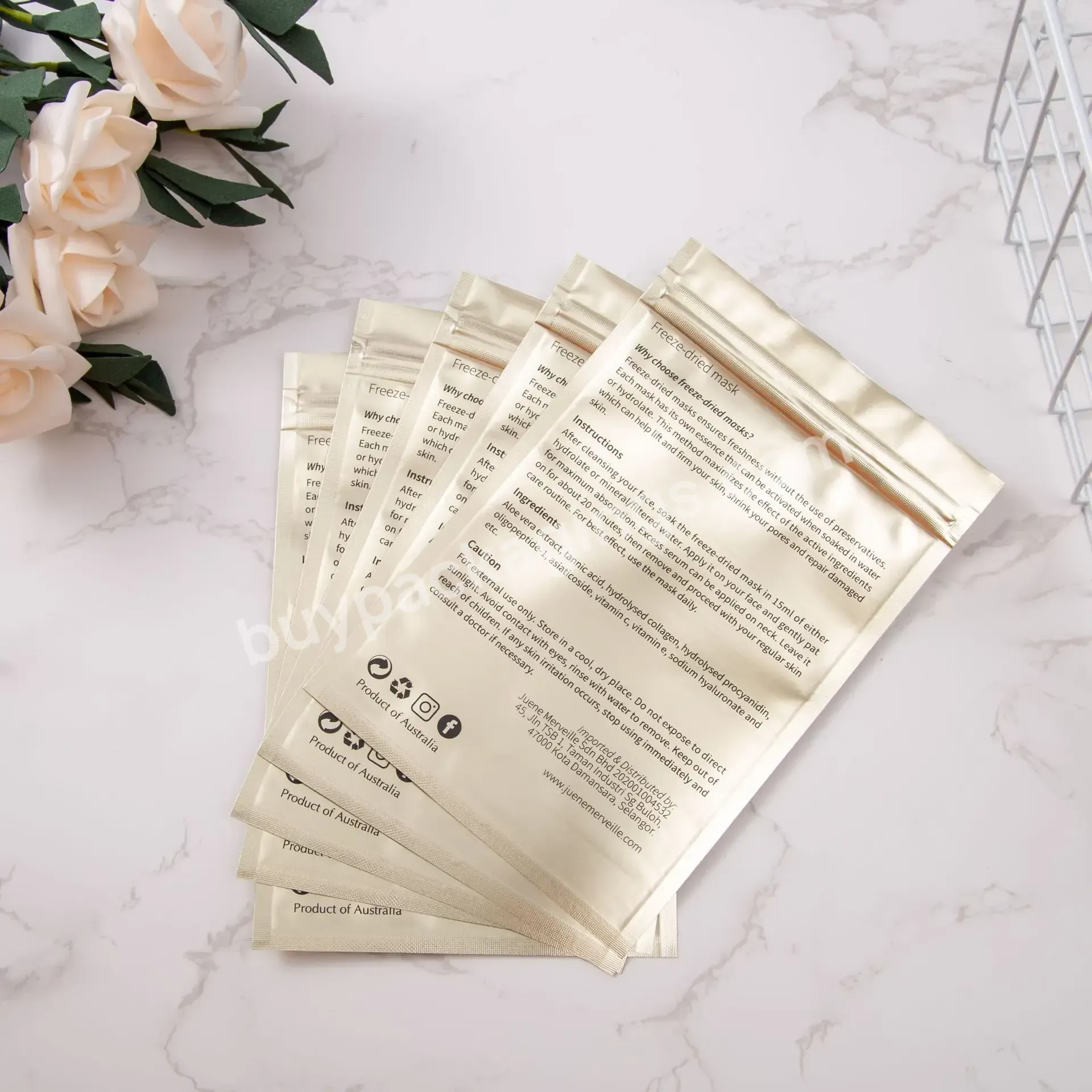 0.165 Oz 2g 5ml 10ml 15ml Small Cosmetic Sample Sachet Pouch For Packing Skincare Cream Lotion