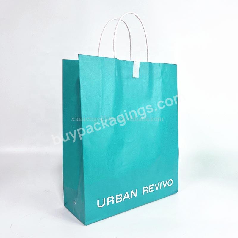 100% Recycled Paper Bags Printed Logo Paper Bags Kraft Paper Bag For T-shirts Shoes Packing