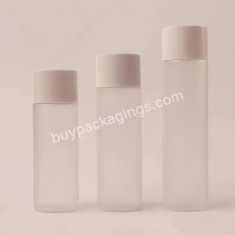 100ml 120ml 150ml Wholesale Oem Frosted Empty Bottle Plastic Pet Liquid Bottles Toner Bottle With Screw White Cap