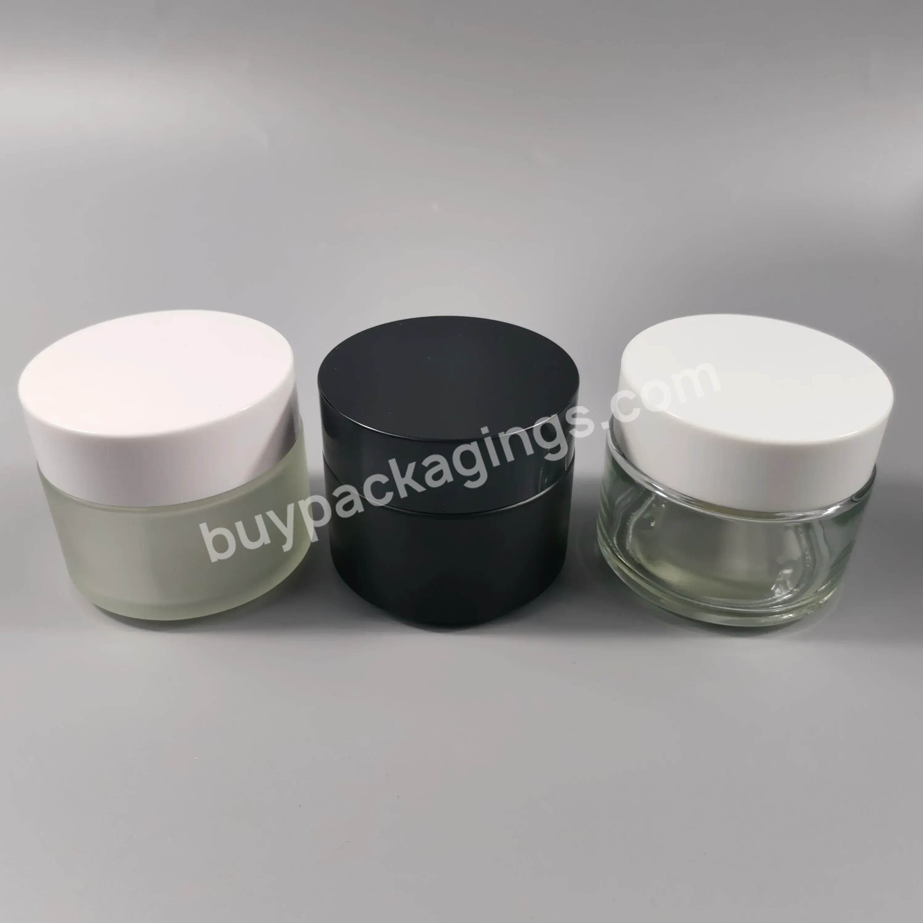 100ml Glass Cosmetic Jar 3oz 3.5oz 4oz Cylinder Lotion Cream Container