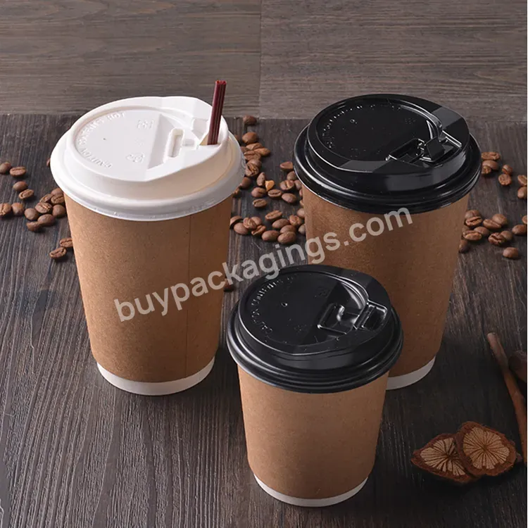 12oz Printed Biodegradable Disposable Pla Coated Compostable Custom Logo Paper Coffee Cups Double Wall Paper Cup Cardboard Cup