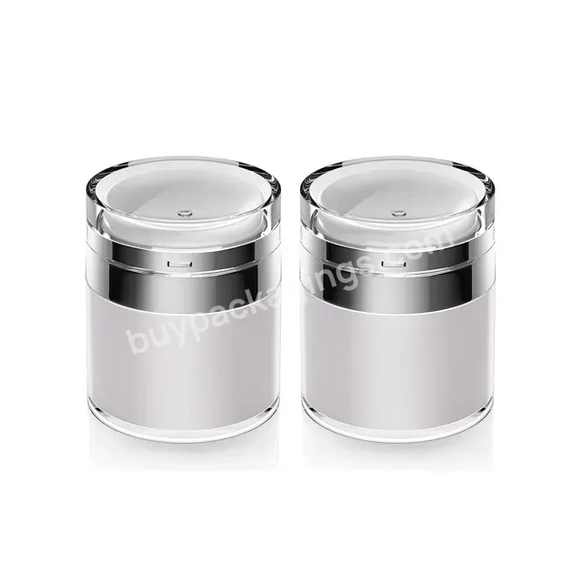 15g 30g 50g Acrylic Empty Lotion Container Pressing Cap Bottles Skincare Packaging Cosmetic Cream Airless Pump Jar Bj72 - Buy Cream Jar,Airless Pump Jar,Skincare Packaging.