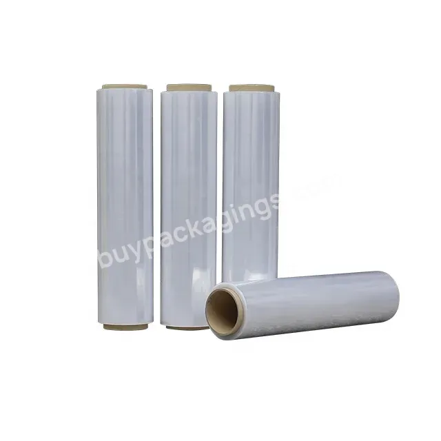 18 Mic Lldpe Wrapping Pallet Transparent Stretch Hood Film Plastic Roll For Packaging Plastic Film Rolls Stretch Film Mini