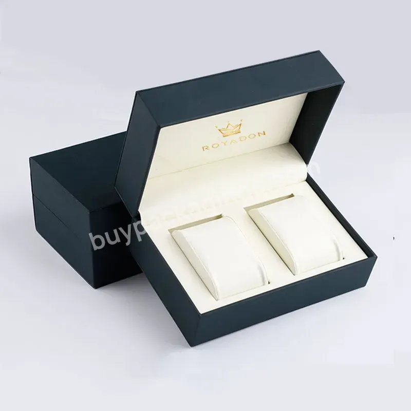 2 Slots Pu Leather Watch Packaging Gift Logo Custom Luxury Watch Box