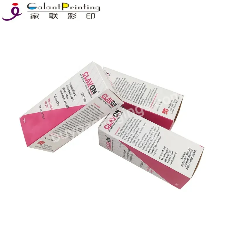 2019 Wholesale Cheap Custom Medical Ointment Packaging Box Art Paper Accept Tuck End Pharmaceutical Medicine Pill Paper Straight