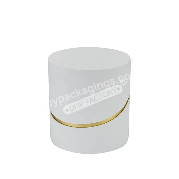 2022 Oem Custom Waterproof White Art Paper Rigid Cardboard Honey Jar Glasses Bottle Round Tube Cylinder Paper Packaging Gift Box