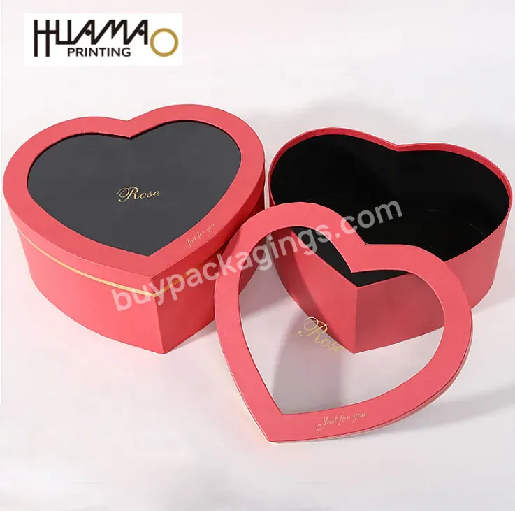 2022 Valentine's Day Hotselling Heart Shaped Paper Box Customized Designs Paper Box Packaging Telescope Boxes Gift & Craft Oem